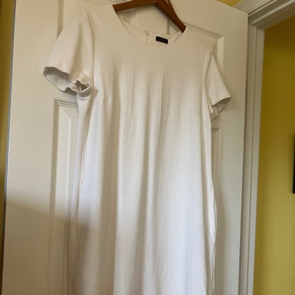 Peserico short sleeve off-white dress, IT 48 - Picture 1 of 15